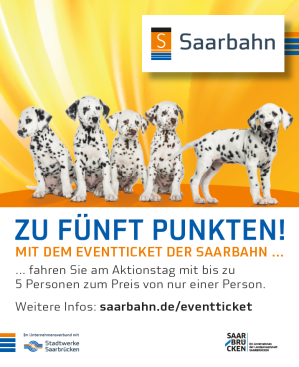 Mit dem EventTicket zum Adventssamstag in die Saarbrücker City Mit dem EventTicket zum Adventssamstag in die Saarbrücker City