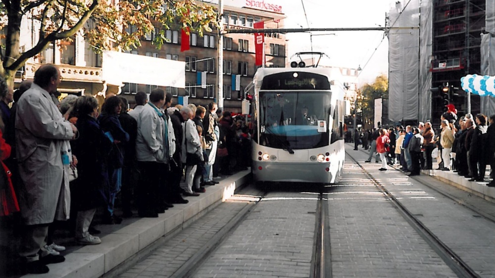 Jungfernfahrt der Saarbahn, Oktober 1997 Jungfernfahrt der Saarbahn, Oktober 1997